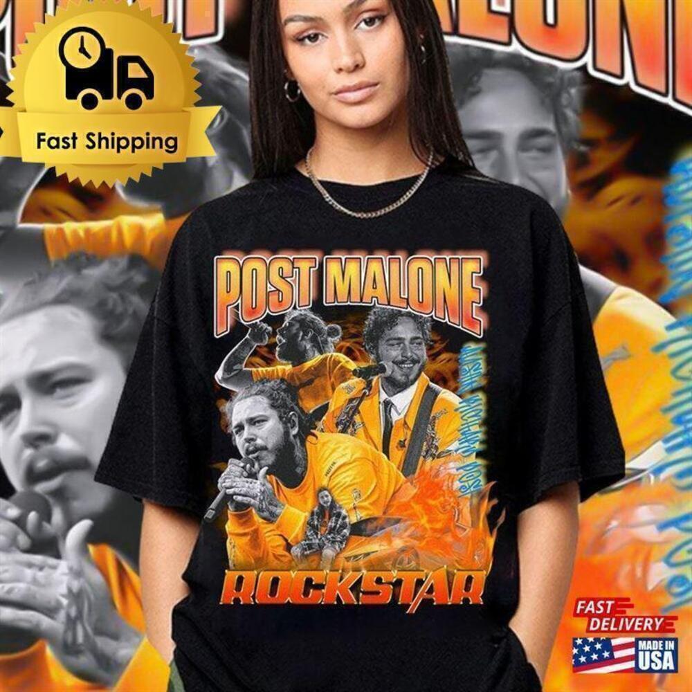 Post Malone Rockstar Style Music Fan Unisex Graphic T-Shirt